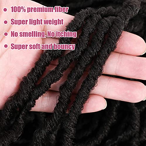 24 Inch 7 Packs Soft Locs Crochet Hair New Faux Pre-looped Goddess
