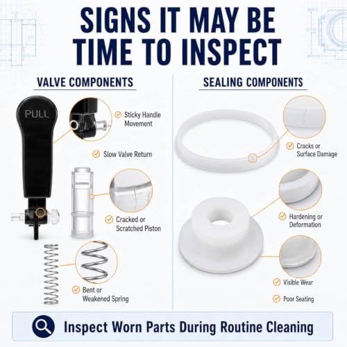 Slushy Machine Replacement Kit - Handles, Pistons, Seals for Commercial Frozen Drink Machines