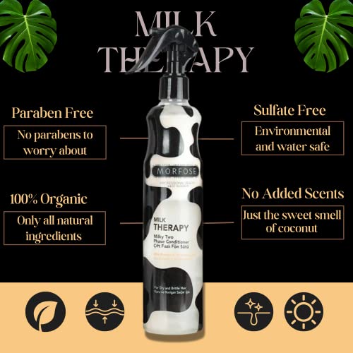 Moisturizing Hair Shampoo Conditioner & Mask for Dry Damaged Hair - Morfose Milk Therapy