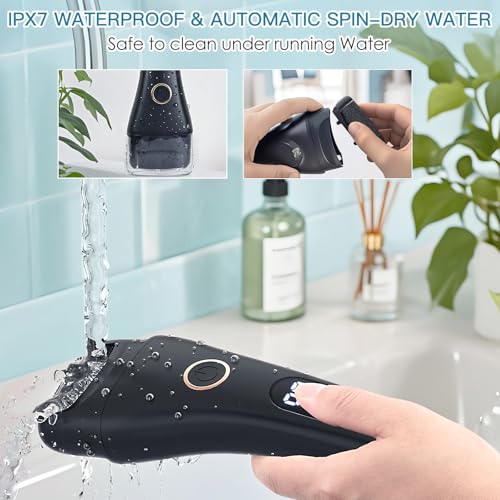 Black Electric Foot File Callus Remover Kit with 9 Grinding Heads & 3 Speed Settings