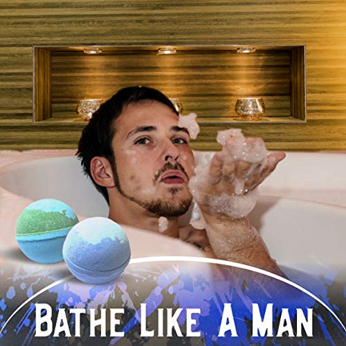 Men's Bath Bomb Gift Set - 24 Therapeutic Aromatherapy Spa Fizzies for Relaxation & Skin Care