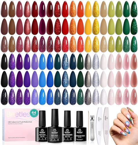 Beetles Fall Gel Nail Polish Set - 36 Colors Mystic Wonderland with Top Coat & Tools
