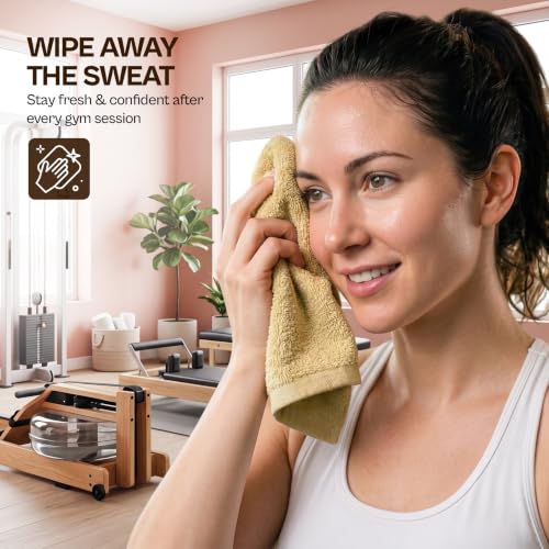 12 Pack Cotton Washcloths - 12x12 Inches, Absorbent & Soft, Variety Colors - Beige, Plum, Sage Green, Navy