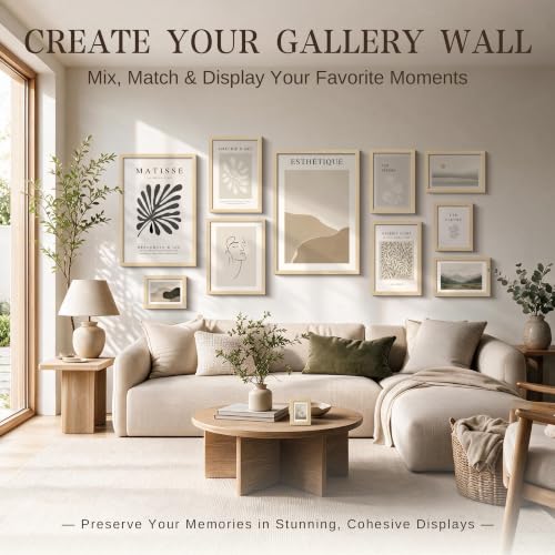VCK 18x24 Poster Frame Set of 3 - Natural Solid Wood Wall Mounts Variation of THIS listing