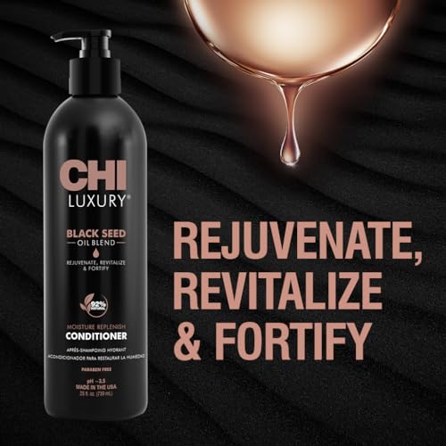 CHI Luxury Black Seed Oil Moisture Replenish Conditioner 25 Fl Oz - Nourishing Hair Care