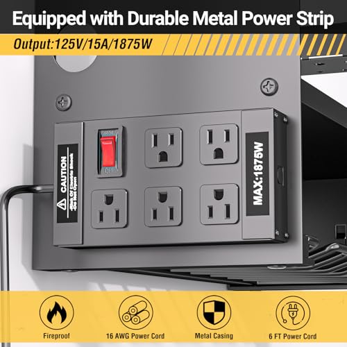 YYR Power Tool Organizer Wall Mount with Charging Station Black