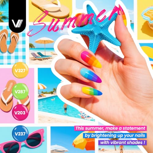 Gel Nail Polish Set with 55 Colors & Top Coats - Four Seasons Collection - DIY Manicure Kit for Women & Girls