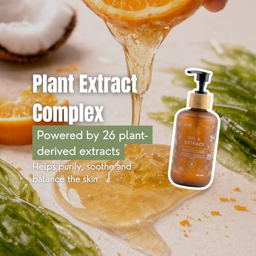 Gentle Botanical Face Cleanser with Vitamin C & Seaweed – Sulfate-Free Daily Facial Wash, 8.5 fl oz