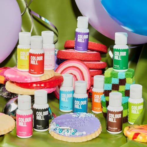 Colour Mill Oil Blend Food Coloring Kickstarter Pack - 12 Vibrant Colors, 20ml Each