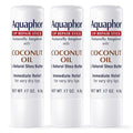 Aquaphor Naturally Inspired Lip Repair Stick with Coconut Oil and Natural Shea Butter, Hydrating Lip Balm Immediately Relieves Dryness and Soothes Chapped Lips, 0.17 Oz Stick, Pack of 3