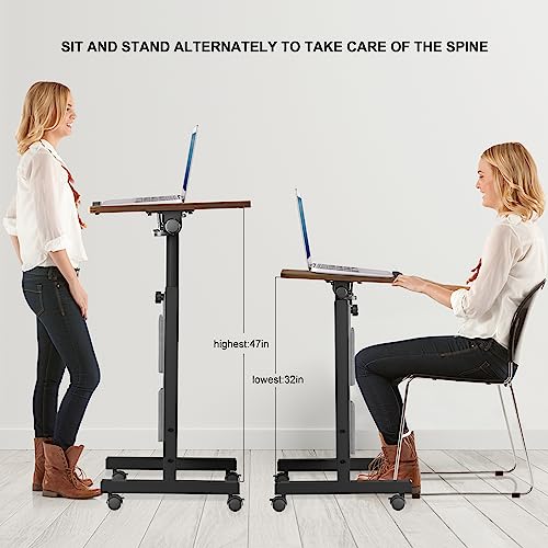 Height Adjustable Standing Desk with Wheels & Bag - 16x24 Inch