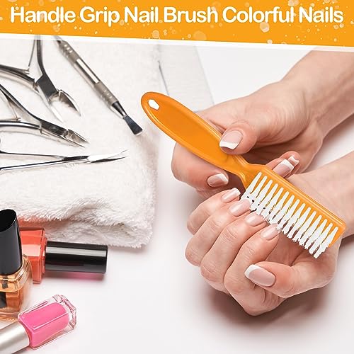 Nail Brush for Cleaning Fingernails - Neon Handle, Pack of 120, Versatile & Durable