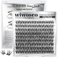 wiwoseo Flora Lash Clusters 10-14mm Flaunt Lash Clusters D Curl Short Lashes Clusters Wispy Individual Lashes Flaunt Lashes Clusters Short Eyelash Clusters Natural Lashes Cluster for Daily Makeup