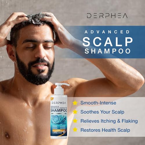 DERPHEA Medicated Scalp Shampoo for Psoriasis & Dandruff Relief - 8 fl oz