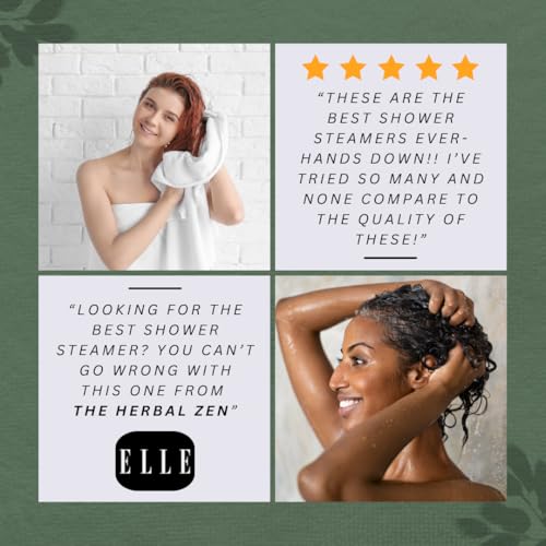 Herbal Zen Head Hug Shower Steamer 10 Pack - Aromatherapy Relaxation, Calming Blend