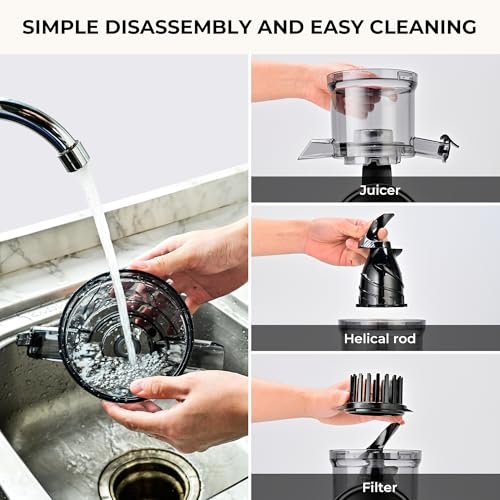 Black Juicer Machine with 5.3-Inch Wide Feed Chute - Whole Fruits & Vegetables