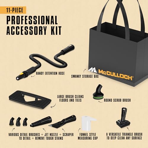 Handheld Steam Cleaner MC1230 with 11 Accessories & 10-Minute Runtime