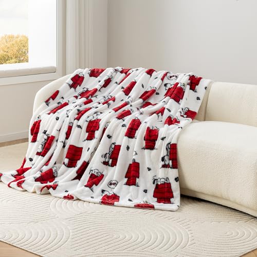 Queen Size Faux Rabbit Fur Snoopy Blanket - Regular White, 90x90 Inches, Plush Cozy Throw for Bed & Sofa with Variation