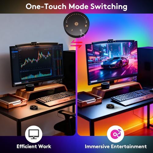 Monitor Light Bar RGB Backlight with Music Sync for Curved Monitors