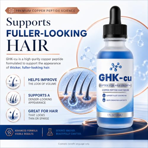 Copper Peptide Hair Growth Serum - 1 fl oz for Thinning Hair