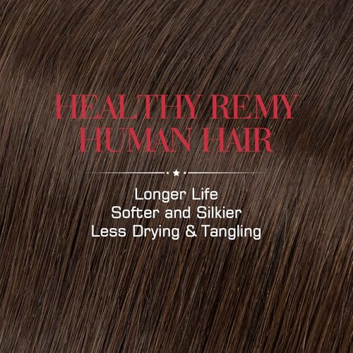 Rich Choices Dark Brown 12 Inch Clip-In Hair Extensions Real Human Hair 5 Pcs