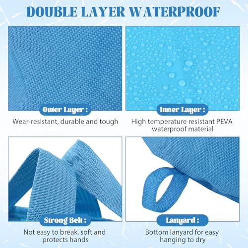 Foldable Foot Bath Kit with Towels & Slippers - Sky Blue 6-Piece Set