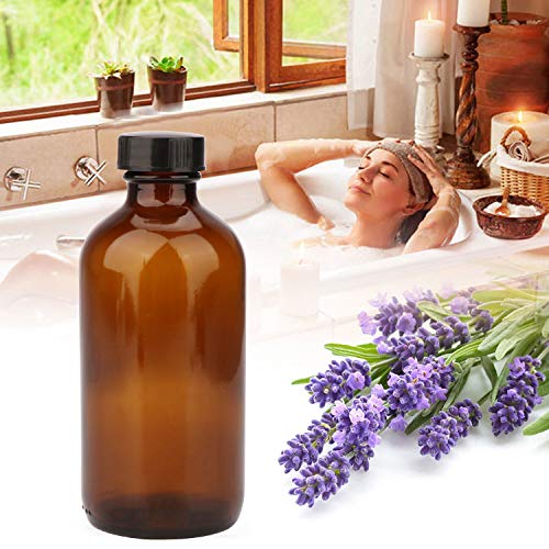 Brown 8oz Amber Glass Bottles with Lids - Reusable UV-Protective Storage (20 Pack)