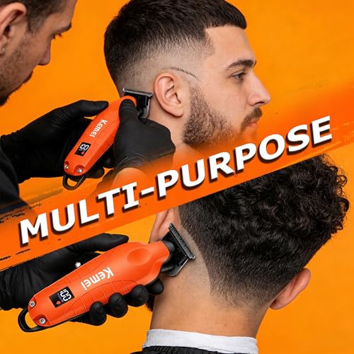 KEMEI 2293 Orange Hair & Beard Trimmer Zero Gapped Precision Clipper