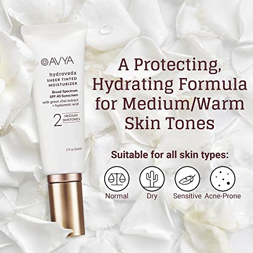 AVYA Skincare SPF 40 Tinted Moisturizer Shade #2 Medium 1.7oz – Hydrating, Natural Coverage