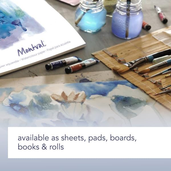 Montval 140Lb Watercolor Paper Roll - 48" x 5 Yards Cold Press French Paper