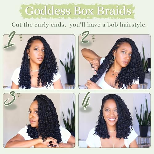 Dorsanee 10 Inch Boho Goddess Box Braids Crochet Hair 7 Packs 1B