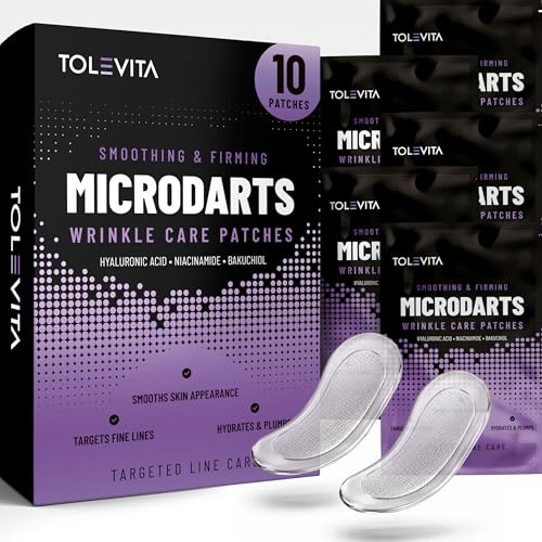 Microdarts Wrinkle Patches with Bakuchiol & Hyaluronic Acid - 10 Pcs for Fine Lines