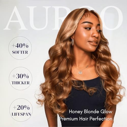 Highlight Body Wave Closure Honey Blonde Ombre 4x4 Human Hair 10 Inch - Pre Plucked with Baby Hair