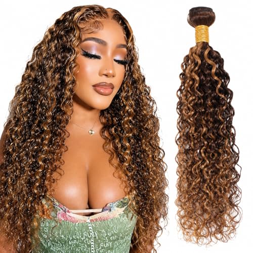 P4/30 Water Wave Human Hair Bundles - 26 Inch Unprocessed Brazilian Virgin Hair - Variation #HL P4/30 W / 26