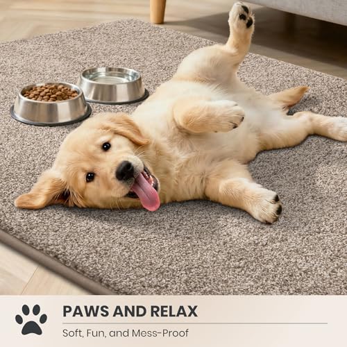 PURRUGS Taupe Hallway Runner Rug - 31.5" x 70" Low Profile Door Mat