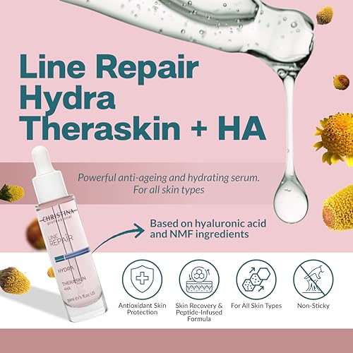 Christina Line Repair Hydra Theraskin +HA Face Serum - Anti-Aging, Hydrating, Wrinkle Smoother for All Skin Types