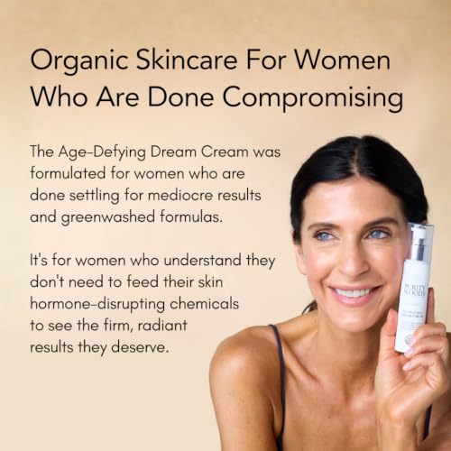 Organic Anti-Aging Face Cream with Collagen Boosting Botanicals - Wrinkle-Free Skin