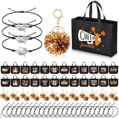 Orange Cheerleading Gift Set - 72 Pcs Cheerleading Accessories for Sports Fans