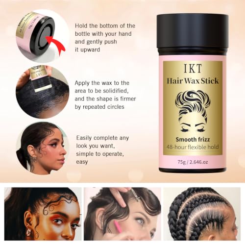 17 Pcs Hair Styling Set with Hot Comb Wigs Clips & Glue for Black Hair