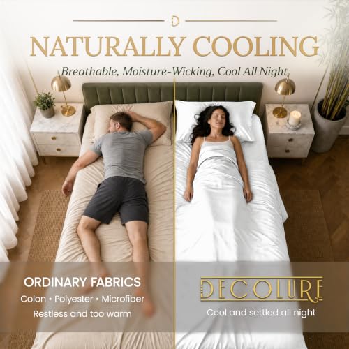 White King Size Bamboo Viscose Bed Sheet Set - 6 Piece Luxury Bedding