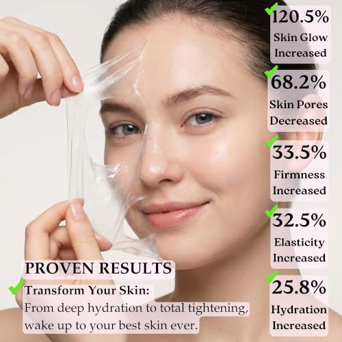 Collagen Night Face Mask 2-Pack - Overnight Peel & Peel-Off Skin Treatment