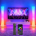 RGB Corner Floor Lamp 2Pcs - Modern LED Uplight with Remote & App Control