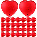 30 Pack Heart Sound Recorders for Stuffed Animals & DIY Gifts - Red