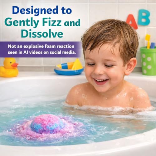 Kids Bath Bombs with Surprise Dinosaur Toys - Organic Shea & Essential Oils
