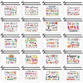 Teacher Appreciation Makeup Bags Gift Bulk - Teacher Theme, 40 Pcs, Zipper Pencil Cases for Teachers