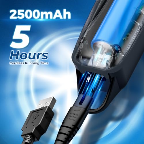 Black Low Noise Hair Clippers with 10 Color Guide Combs - Cordless Men & Women Grooming Kit