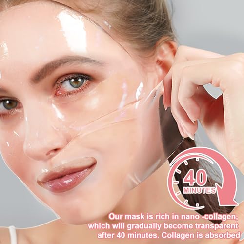 Collagen Hydrogel Sleeping Mask - Deep Hydrating & Firming Overnight Facial Treatment, Visibly Plumps Skin & Improves Appearance of Fine Lines
