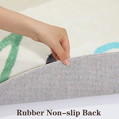 Round ABC Area Rug 71 Inch Multi Color Kids Playroom Floor Carpet - Variation of THIS listing