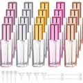 20 Pcs 10ml Refillable Travel Perfume Bottles Set with Funnels & Droppers