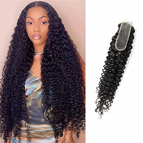 14 Inch Curly Brazilian Virgin Human Hair Lace Closure Pre-Plucked Baby Hair 2x6